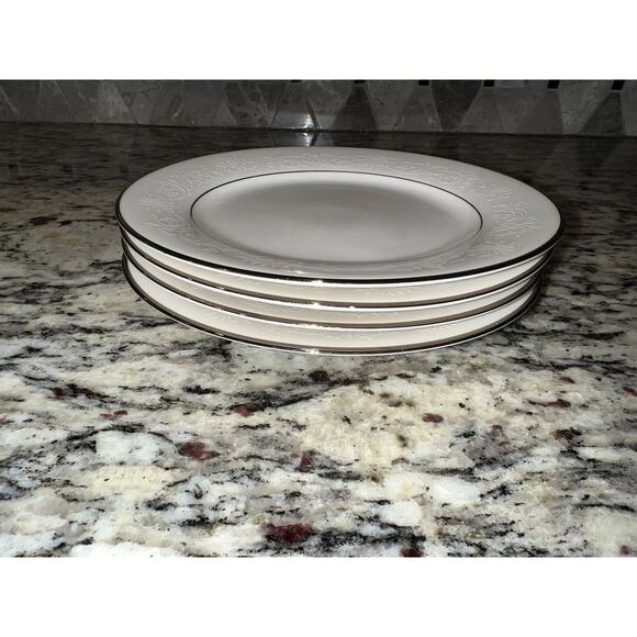 Noritake #7550 Marseille Bread Dessert Plates Set of 4 Ivory China - Picture 11 of 11